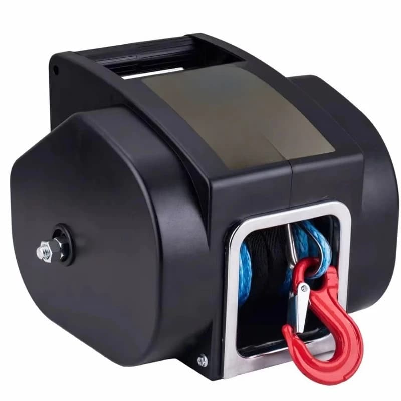 Waterproof nylon rope 6500 pounds 5000 pounds, wireless remote control 12V marine winch, portable self-rescue wire rope