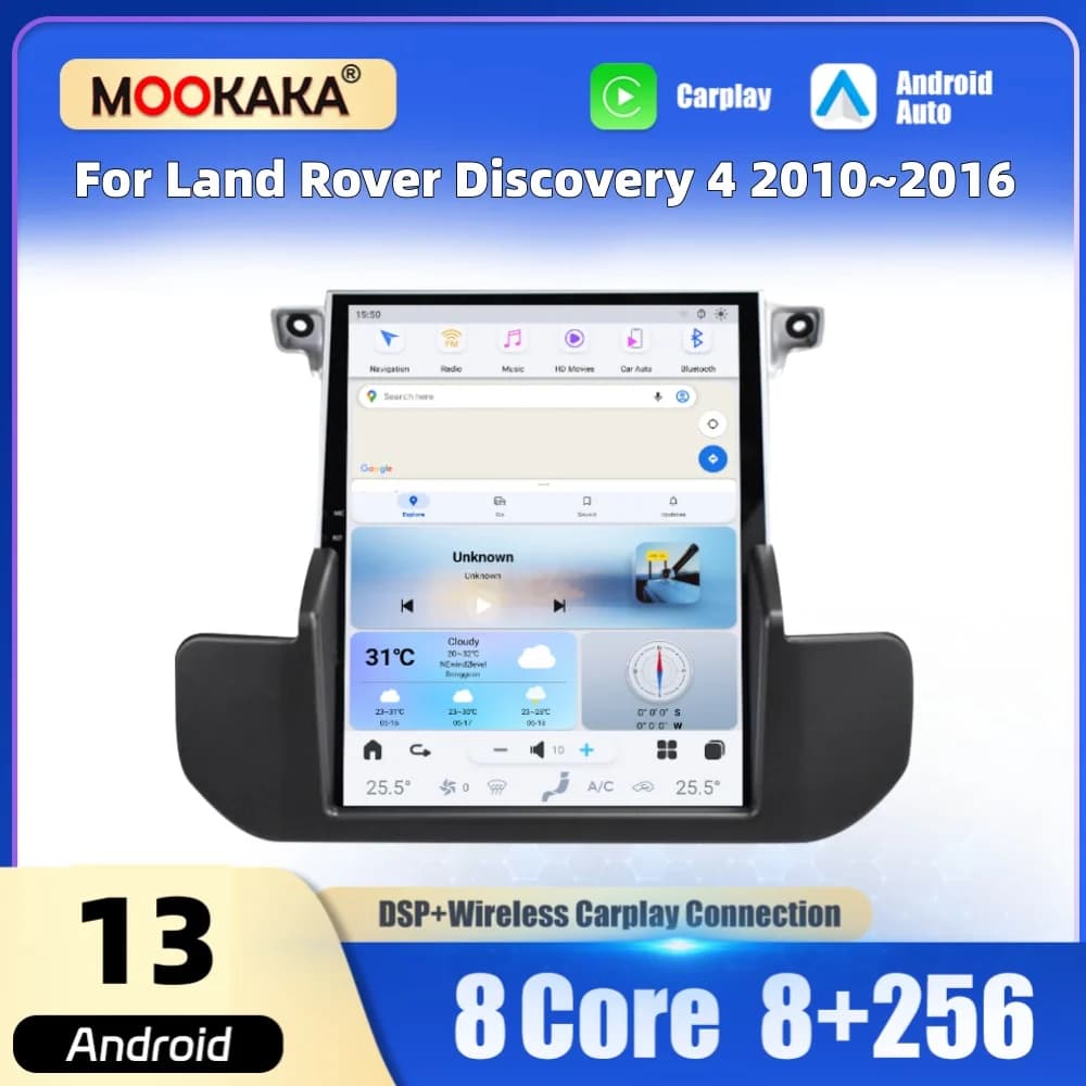 10.4" Car Multimedia Player Android Screen For Land Rover Discovery 4 2010~2016 Car Radio GPS Navi SWC CarPlay Auto Head Unit