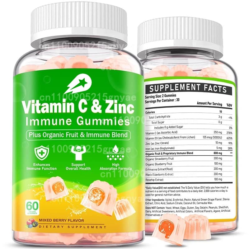 Iron supplement for Men and Women, Contains Different Vitamins such as Folic Acid, Vitamin C and Zinc