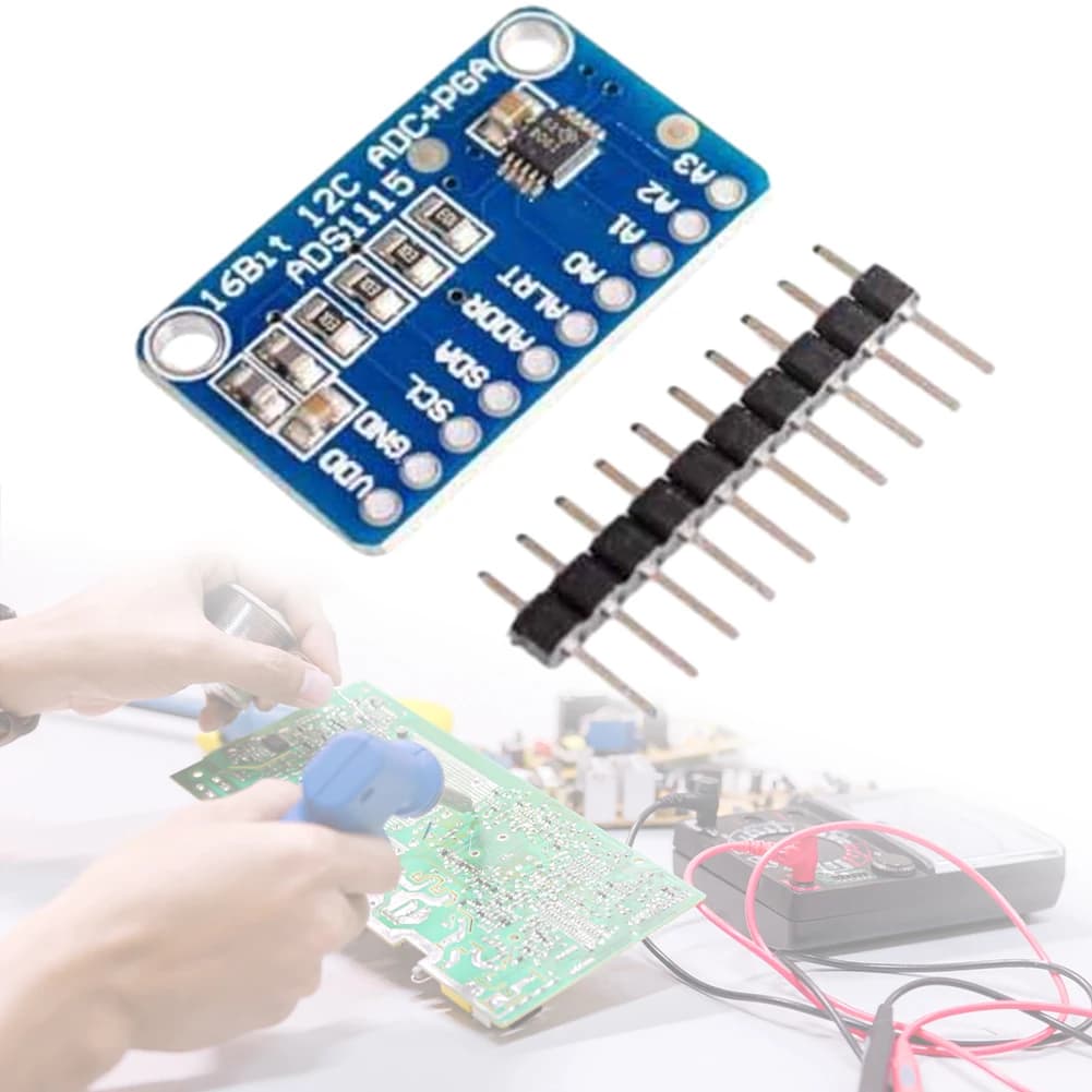 ADS1115 ADC analog-digital converter module with programmable gain amplifier from 2.0 V to 5.5 V high precision for Arduino RPi