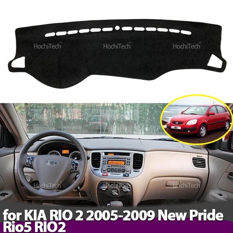Anti-Slip Dashboard Protective Pad Car Accessories for KIA RIO 2 2005-2009 New Pride Rio5 RIO2 Sunset Carpet