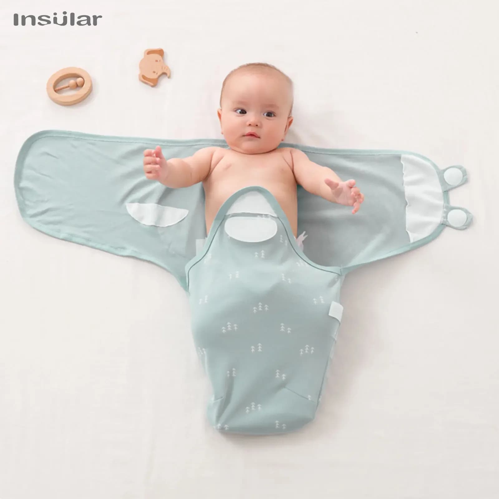 Newborn Swaddle Bag Cocoon Wrap Swaddle Soft 100% cotton blanket for sleeping children's blankets fall three pieces