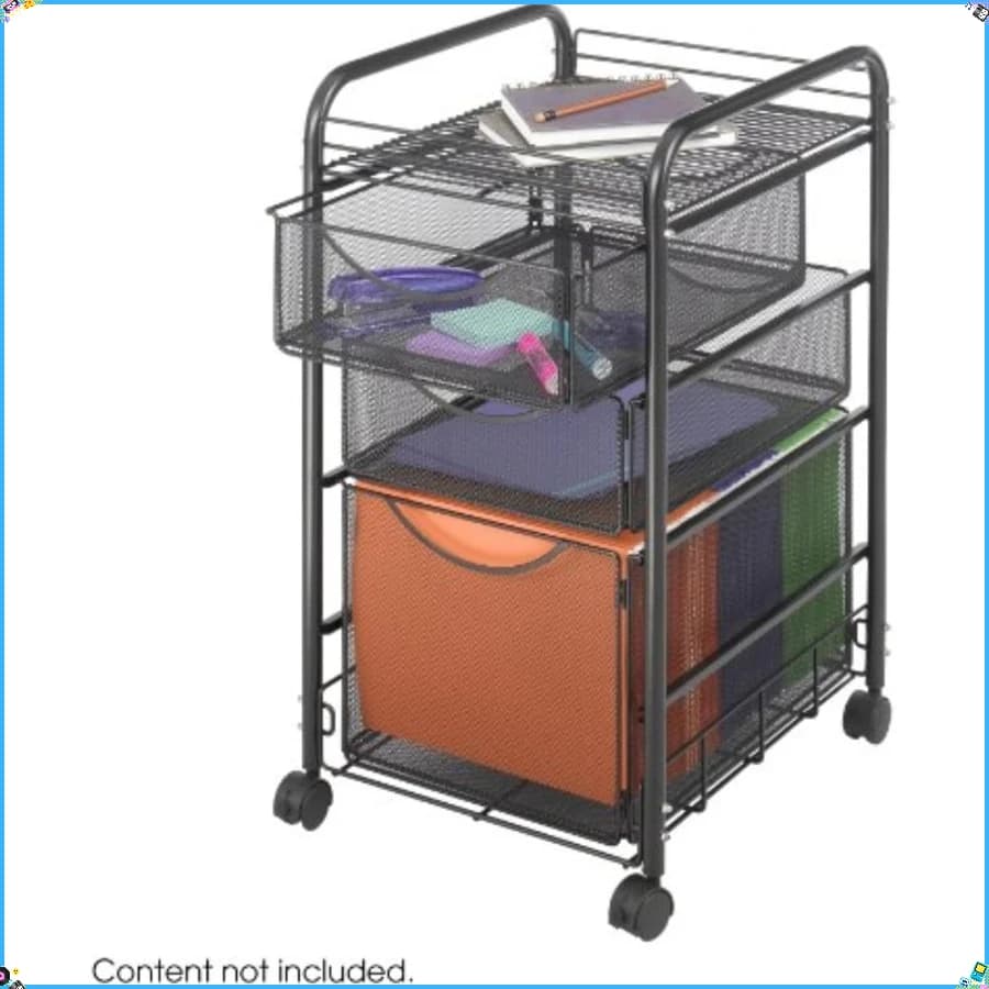 Carrello per l'organizzazione dei file definitivo, rullo in acciaio resistente con sistema di cartelle sospese per l'home office