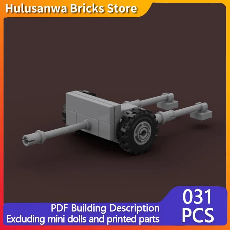 American AT Military Equipment Model MOC Building Bricks War Equipment Modular Technology Gifts Assemble Children Toys Suit