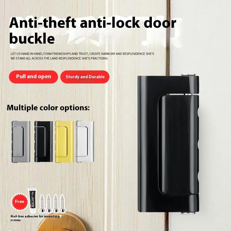 Blocco antifurto cattura carta fibbia fissa anti-blocco porta interna spina di sicurezza bullone porta fibbia dispositivo porta antifurto porta interna