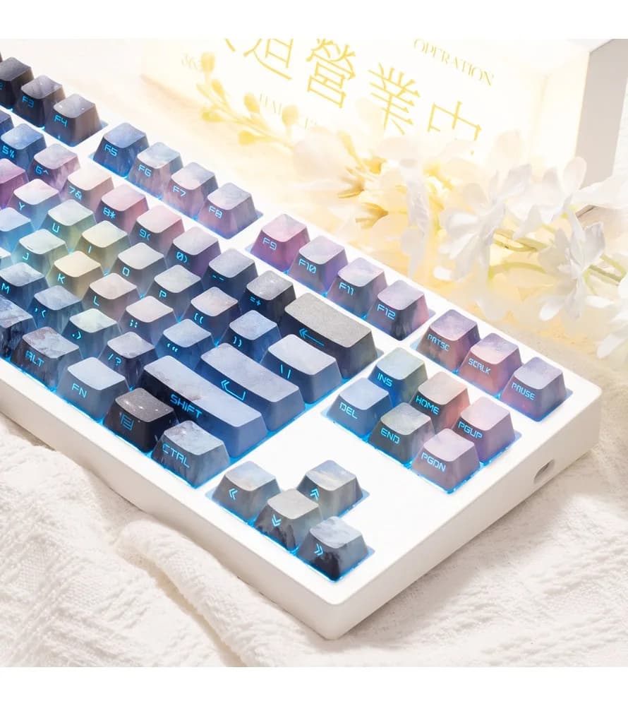 Keycap Transparent PBT Customized 68/75/84/Mechanical Keyboard Keycap/Design Side Engraving