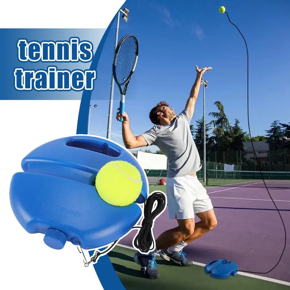 Allenatore di Tennis per Giocatore Singolo con Base Stabile, Corda ad Alta Elasticità e Palla da Tennis Resistente all'Usura per Allenamento