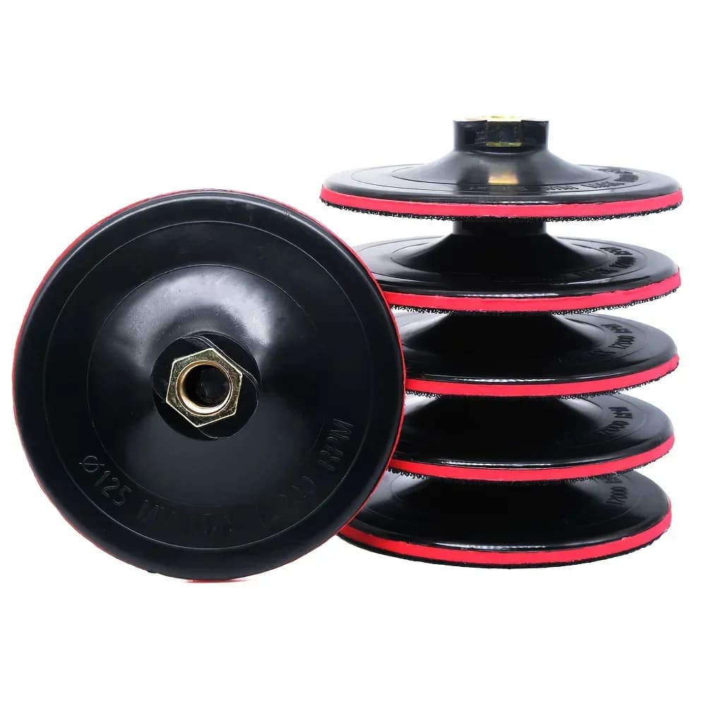 1PCS 5 Pollici Schiuma di Plastica Pad di Supporto M14 5/8-11 Disco Abrasivo Supporto Per Smerigliatrice Angolare Lucidatura Pad Ruota di Lucidatura adesivo