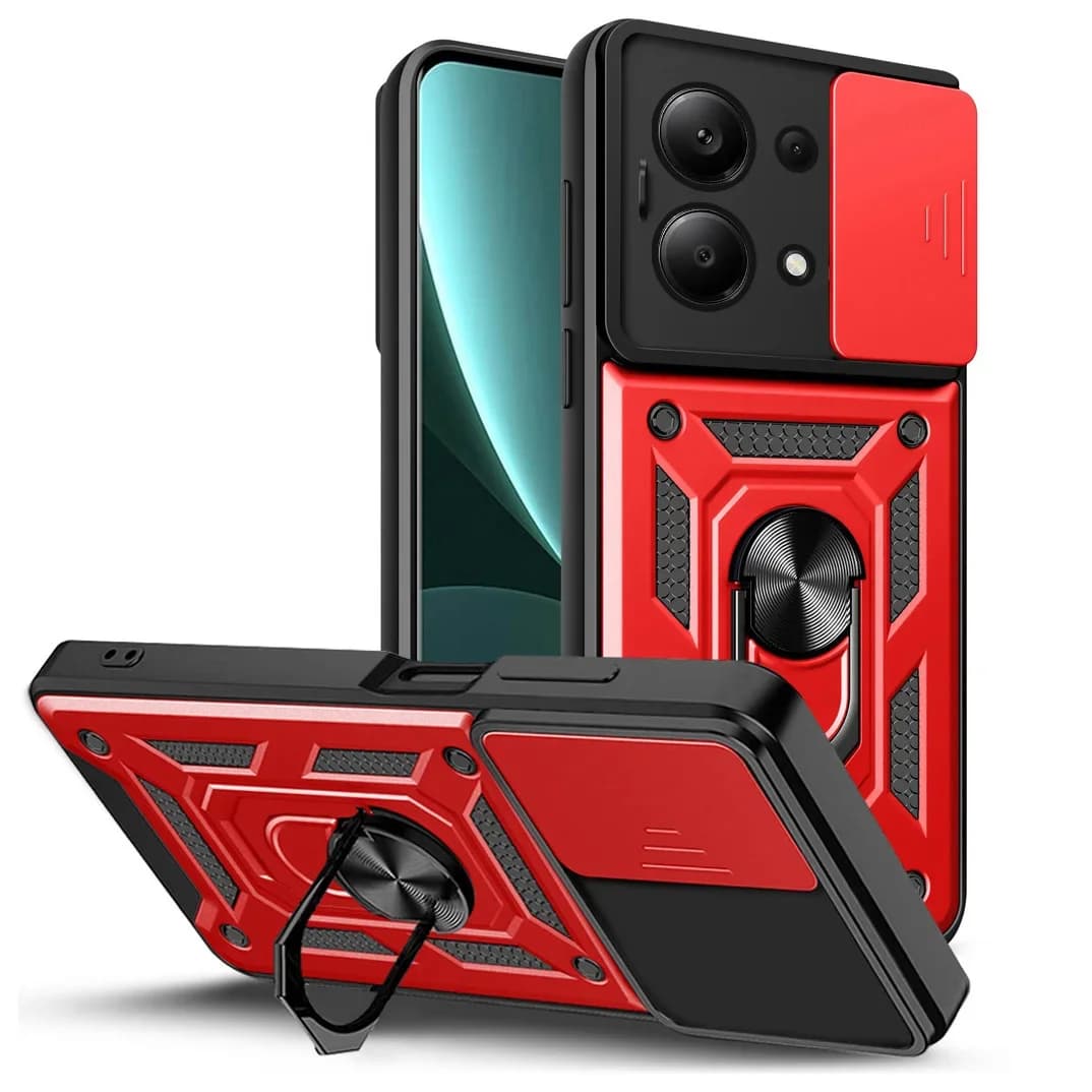 Custodia protettiva per fotocamera per POCO M6 Pro 4G X6 Pro F5 Pro X5 Pro M5 X4 Pro M4 Pro F3 GT X3 NFC POCO C65 Armor Hybrid Ring Back Cover
