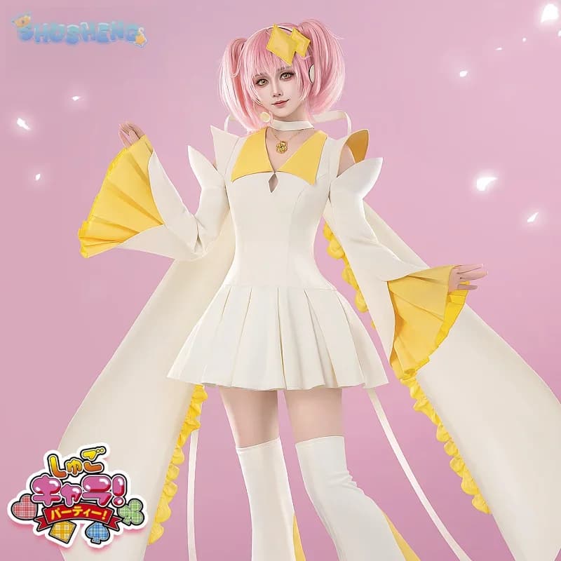 2026 new Anime Hinamori Amu Shugo Chara Cosplay Transform into battle suit Costume Halloween Carnival Sweet Dress suit
