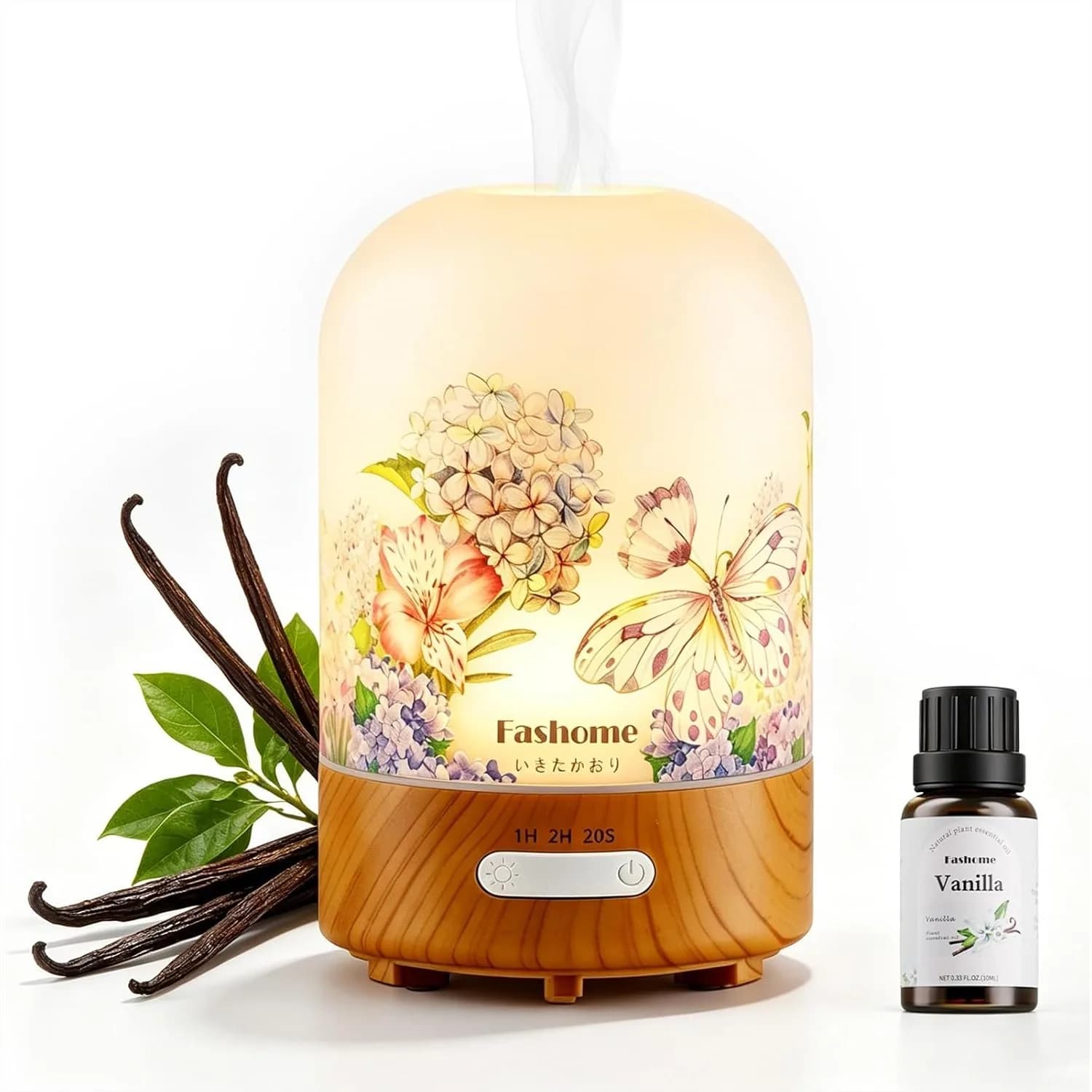 Diffusore di Oli Essenziali a Ultrasuoni per Casa, Umidificatore a Nebbia Fredda, Mini Diffusore per Aromaterapia con Luci Cangianti e Funzione Automatica
