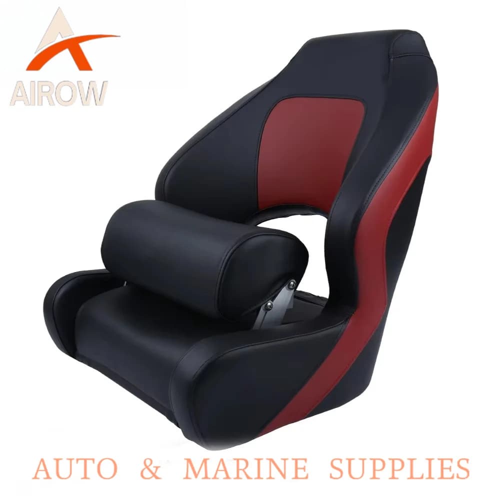 Airow auto Grade Foldable Height Adjustable Boat Seat Waterproof Sun Protection Marine Universal Cushion Chair for Sailboat
