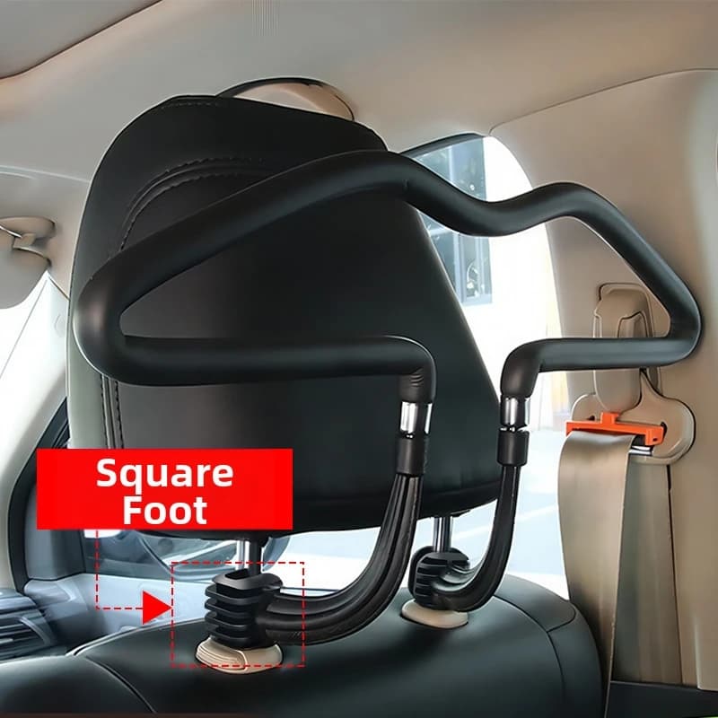 Multifunction hanger for Auto Seat with Adjustable Length and Fixing Hooks Robusti for Safe Use in Vehicle