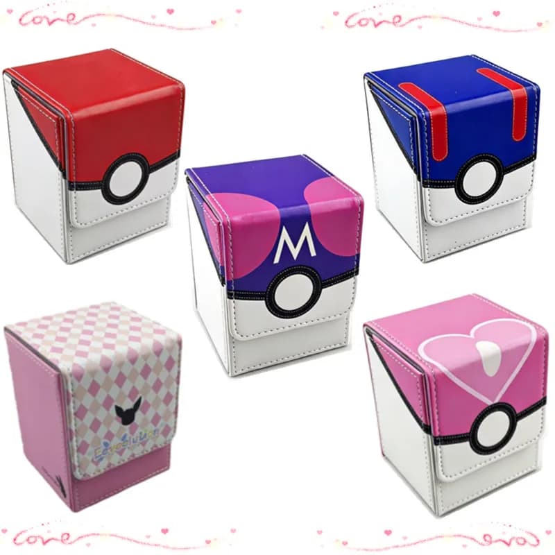 Scatola Porta Carte Pokemon, Contenitore per Mazzi PTCG, Scatola per Mazzi MTG Commander, Custodia per Carte TCG, Regalo Giocattoli