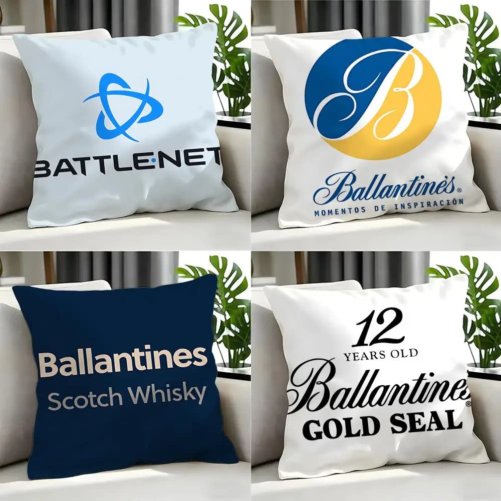 Alcol Ballantine's: Set di 4 fodere per cuscini decorativi 50x50, 45x45, 40x40 per divano e arredamento casa