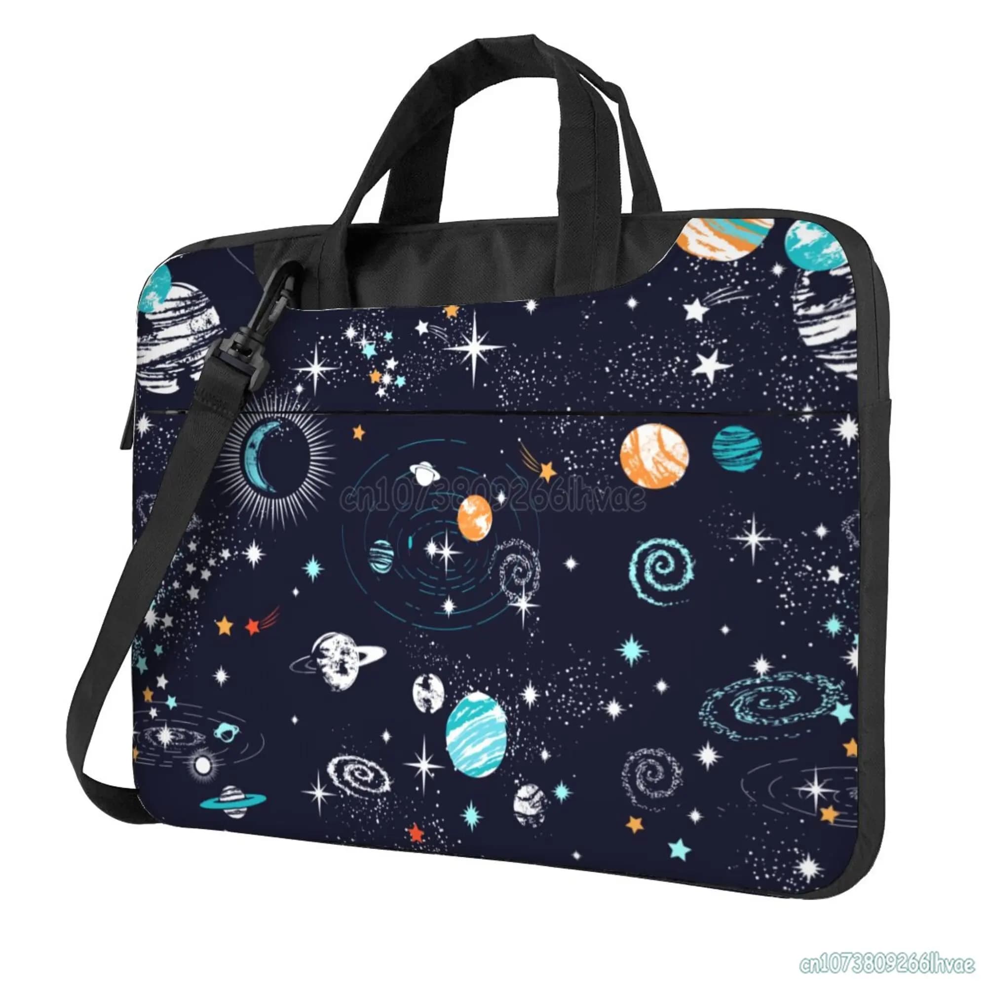 Custodia protettiva per Laptop resistente all'acqua Blue Galaxy Space Planet con manico per borsa da trasporto MacBook da 15.6 pollici