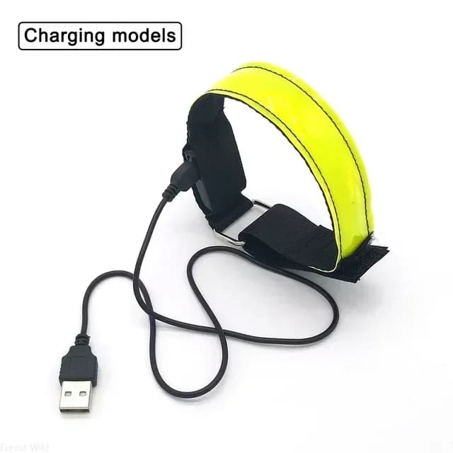 USB Rechargeable LED Night Running Armband Light Safety Belt Warning For Outdoor Sport Cycling Bike Leg Bracelet Kit Set