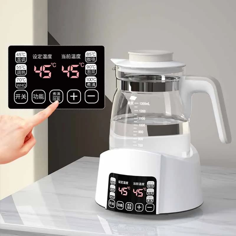 1.3 liters smart electric kettle for children's milk preparation, temperature control, healthy teapot and boiling water