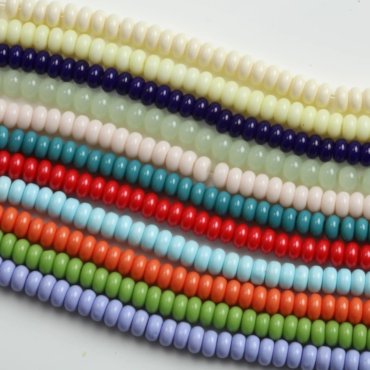 3X6mm Rainbow Glass Beads, Multicolor Round Plates Beads for Bracelets, Necklaces and Jewelry Accessories ♪