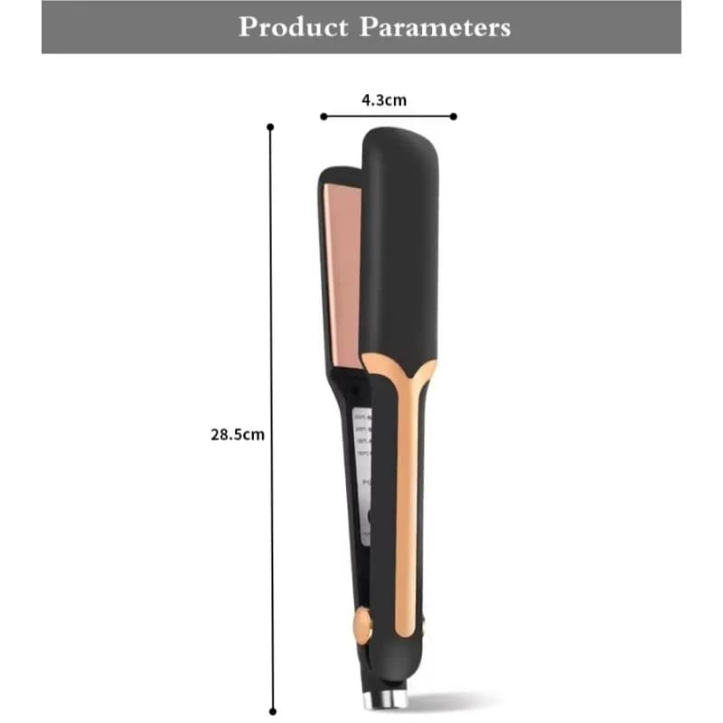 Double purpose curling hair plate with pink gold honeysuckle with negative ion tormaline