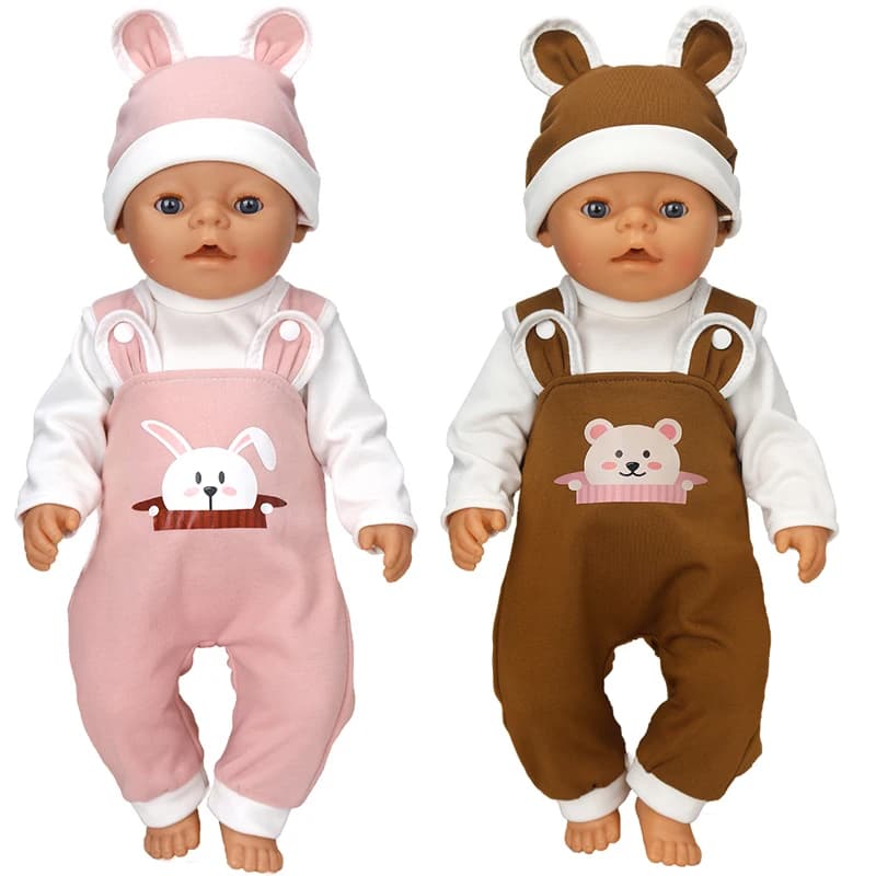 Set di vestiti per bambole per bambole rinate da 40 cm, pagliaccetti, giocattoli, abiti, regali per bambini
