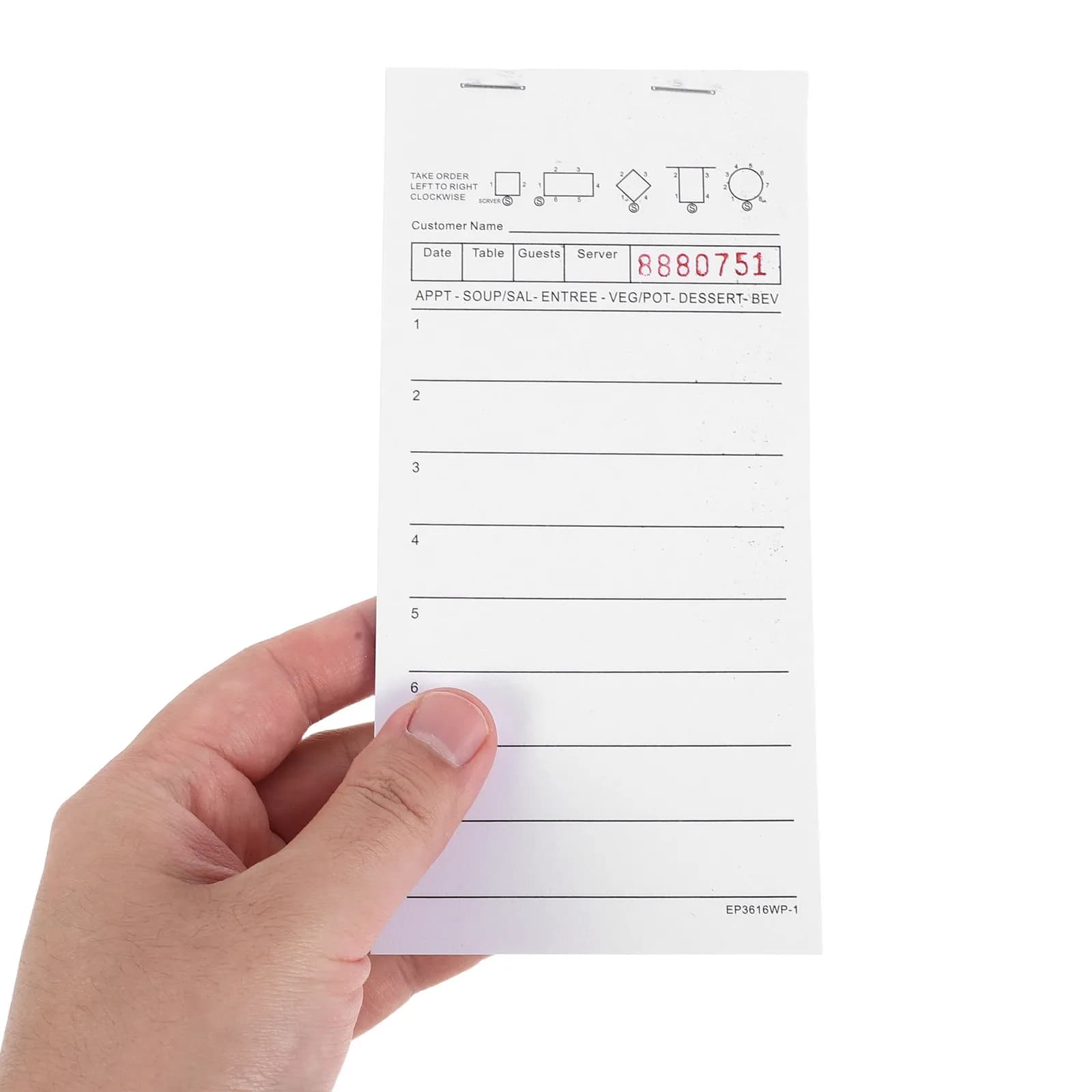 5 pcs Notebook Planner Journal Halloween Christmas New Year Food Order Pad Order Note Pad Food Service Hotel Management Waiters