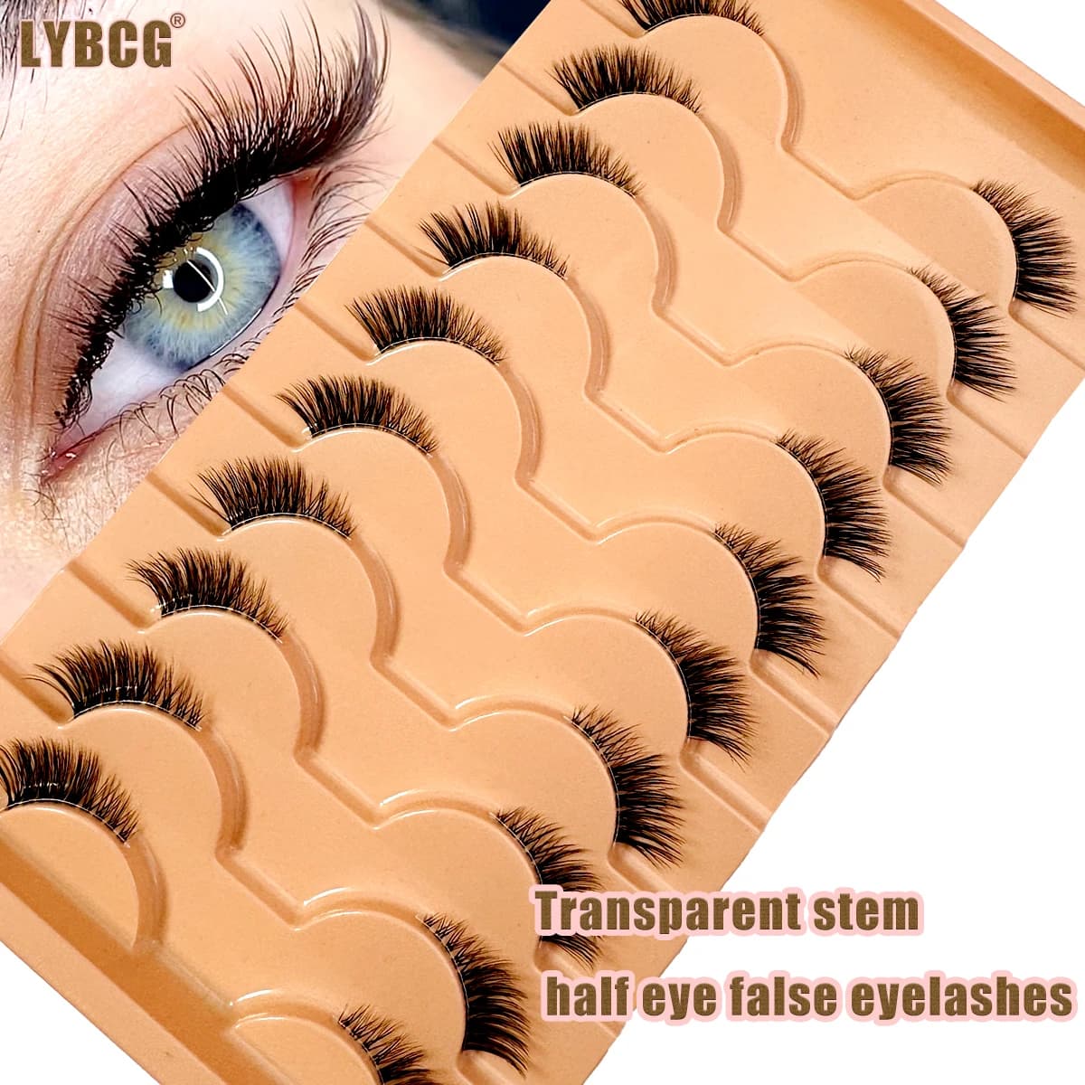5/7/10 Half Eyelashes Natural 3D Facial Eyelashes Faux and Thin Faux Eyelashes Faux Cils Maquillaje