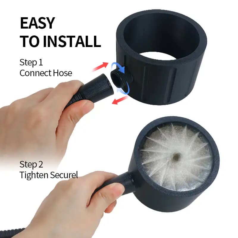 Spruzzatore per Bagno Animali ad Alta Pressione 9.5x6cm, Ugello a Spirale Portatile per Lavaggio Cani, Doccia Massaggiante, Accessori per Toelettatura Animali