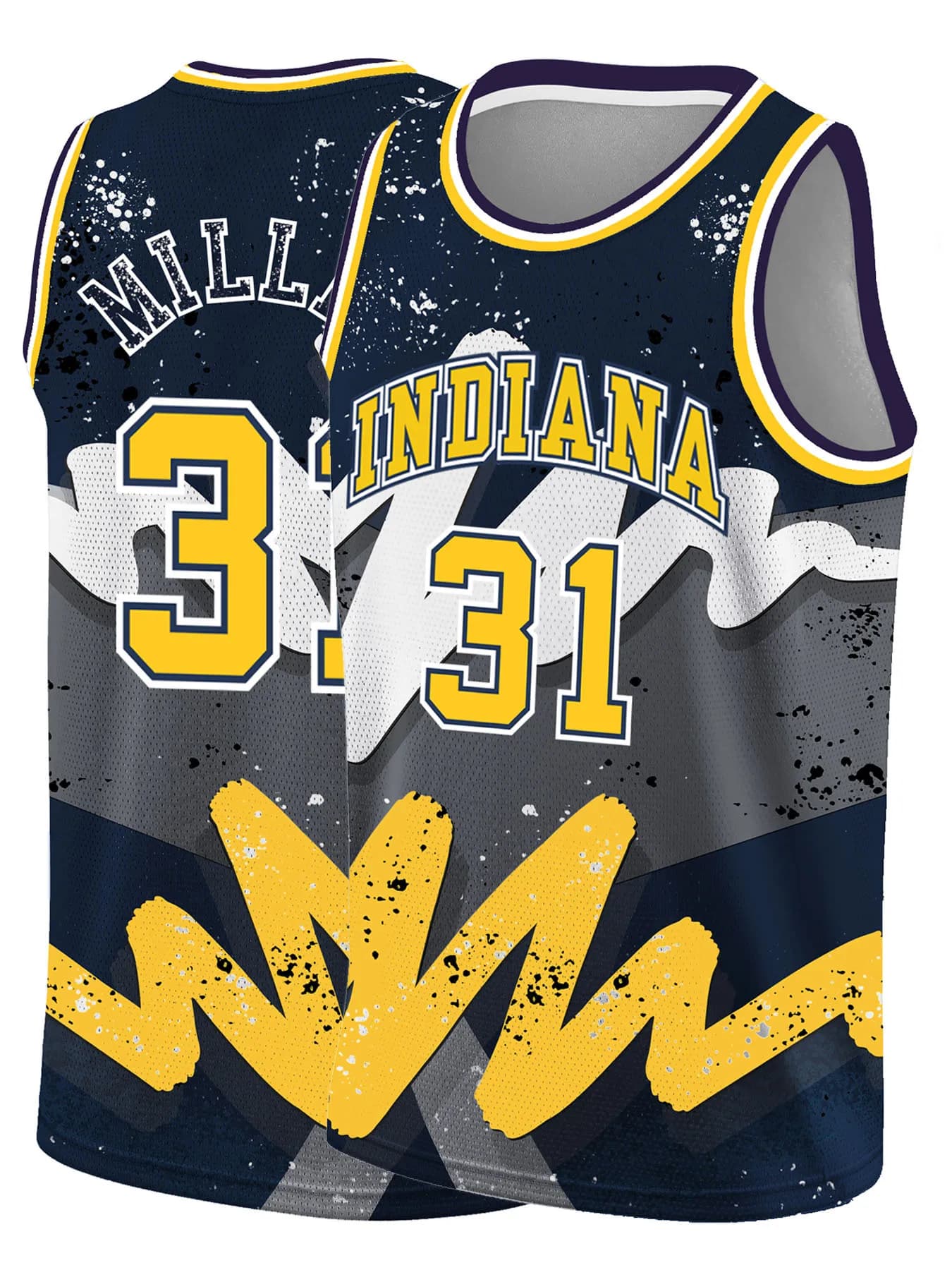 Divisa da competizione di basket genitore-figlio 2026 n. 31 - Gilet senza maniche, con un logo dell'Indiana stampato sulla giacca sportiva