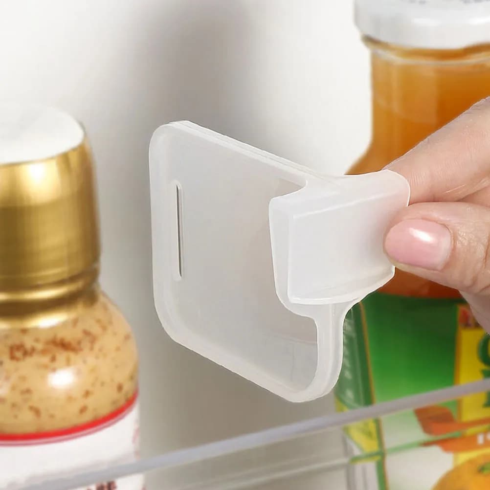 24 Pezzi Divisori Regolabili in Plastica Bianca per Ripiani Frigorifero, Organizzatore per Scomparti Frigo, Separatori per Porta Frigorifero, Cucina