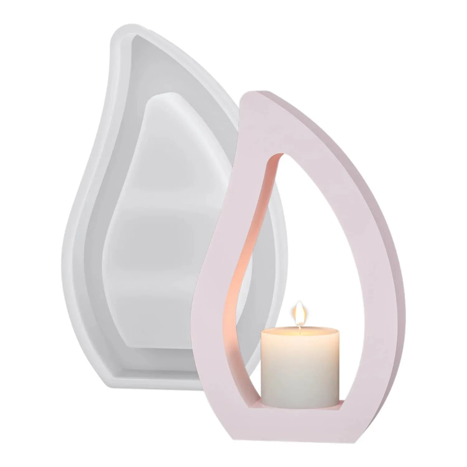 DIY Epoxy Resin Mold Water Drop Candlesticks Silicone Mold for Creative Home Decoration Gypsum Ornament Craft Making