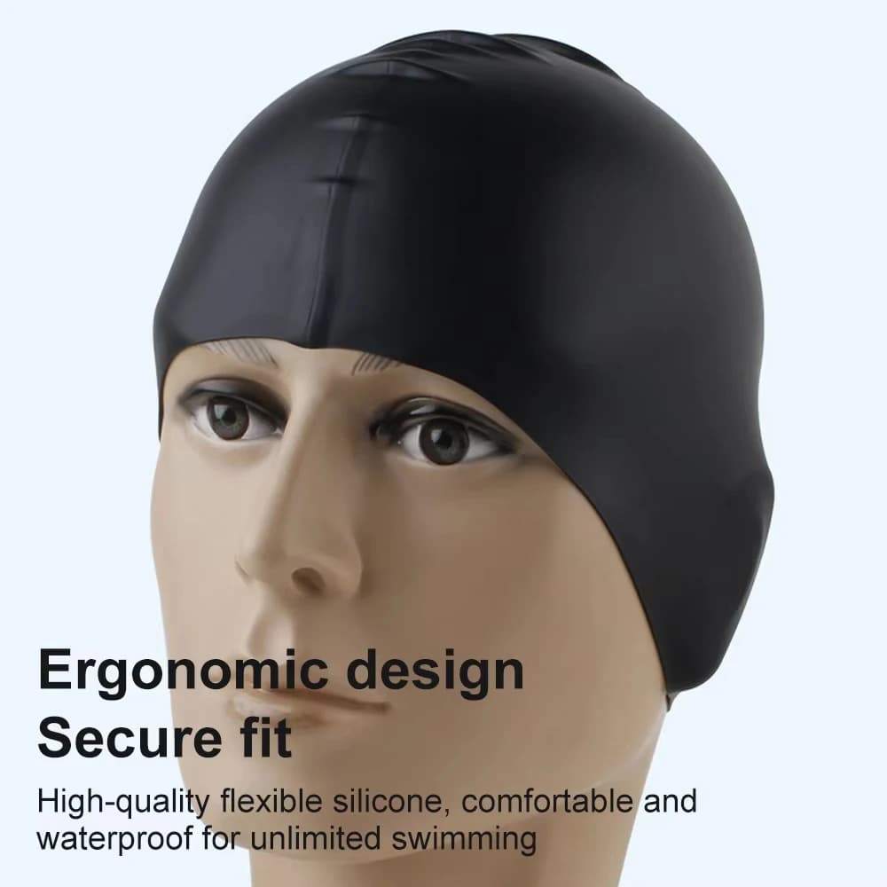 Cuffia da nuoto Extra Large in Silicone per capelli lunghi treccia impermeabile donna uomo donna africana Over Size enorme
