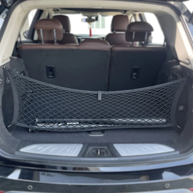 Car Trunk Cargo Net Vertical & Flat Mesh Luggage Fixing Block Net Storage Organizer Vehicle Modification