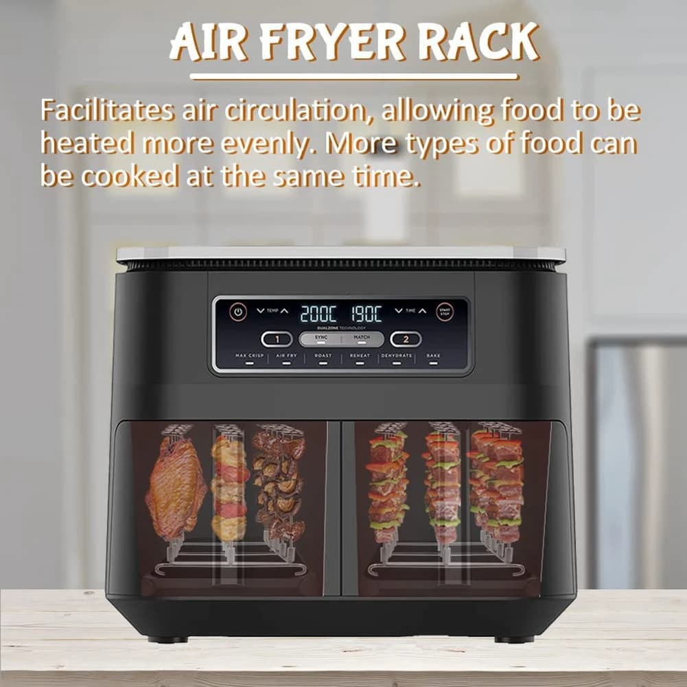A24F stainless steel barbecue grill for Ninja Foodi DZ201 air fryer, DZ401 double basket air fryer