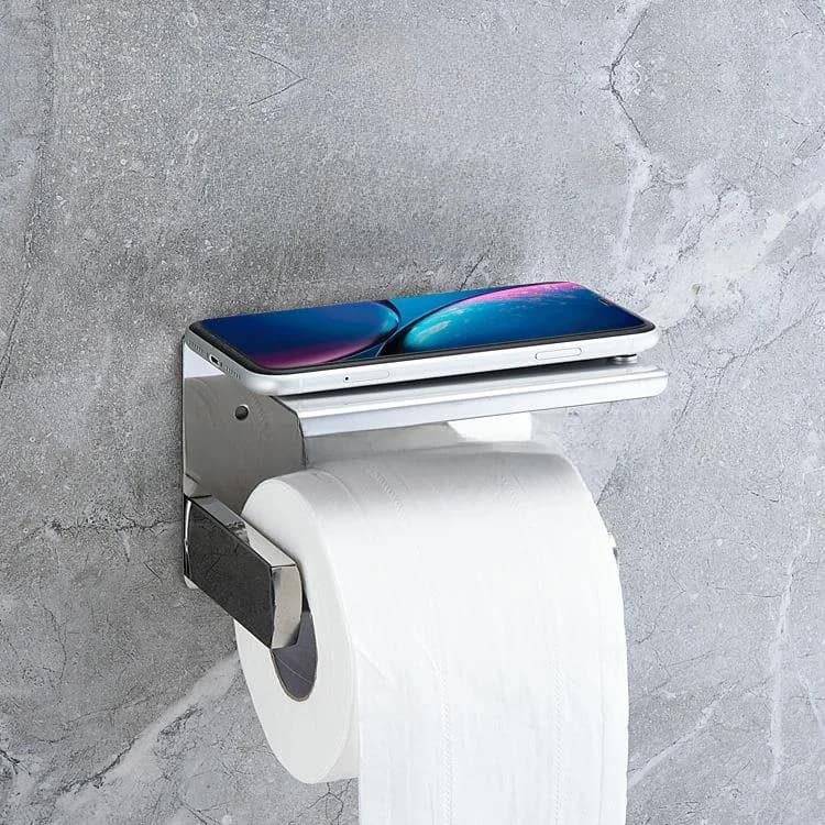 Stainless Steel Toilet Paper Holder Simple Modern Bathroom Storage Box Hand Paper Rack Bathroom Organization Public Restroom