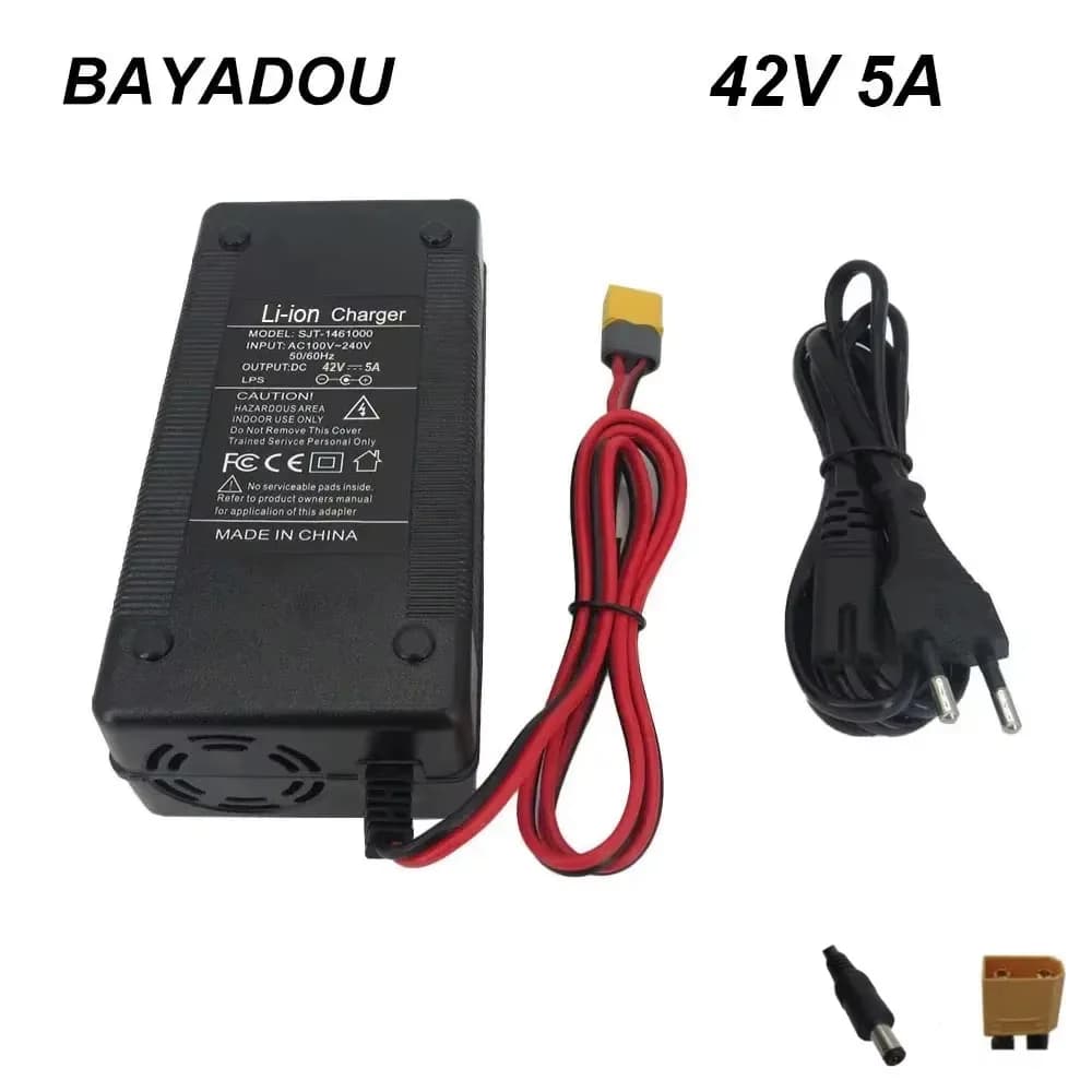 Caricabatterie agli ioni di litio 42V 5A XT60 DC 42V5A 36V 10S Caricabatterie al litio 20AH 30AH 40AH 36V5A con ventola