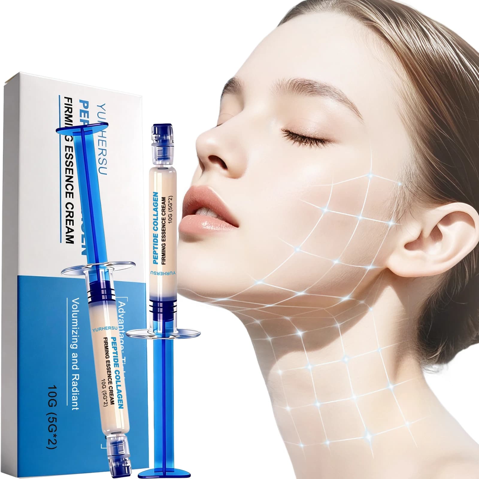 Cream Faced with Collagen Hydrating Deep Nutrient Skin Repairer Dry and Rassodata, Levigante and Illuminante
