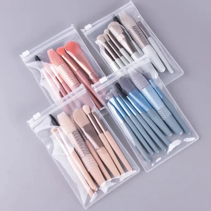 Mini set of 8-piece soft make-up brushes, perfect for make-up beginners, used for foundations, lighthouses and umbrellas to create