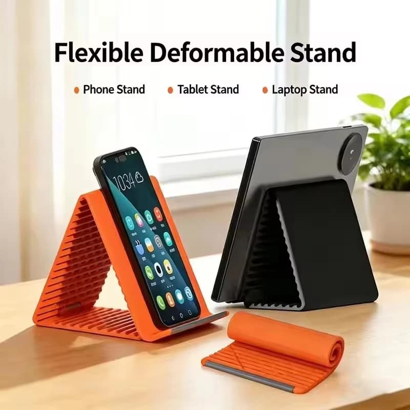 Portable Silicone Mobile Phone Holder Lazy Bracket Bendable Freely into Any Shape Tablet Desktop Stand Multi-Angle Adjustable