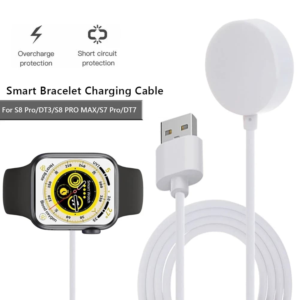 Cavo di ricarica magnetico per orologio 7 9 S8 S9 WS7Pro T500 Pro Max N8 HW8 Ultral X8 SE GS7 PRO MAX DT300 T200Plus Smart watch