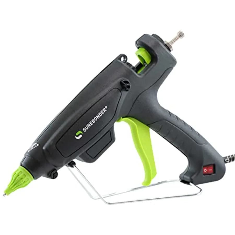 Pistola per colla a caldo professionale PRO2-180 a riscaldamento rapido per impieghi gravosi, per imballaggio, edilizia e lavorazione del legno - Utilizzo completo