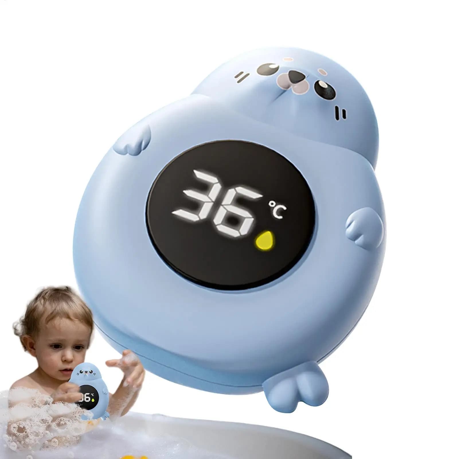 Monitor della temperatura del bagnetto del bambino Display a LED Termometro da bagno Misuratore digitale della temperatura dell'acqua del fumetto Tubo da bagno di sicurezza Giocattolo galleggiante