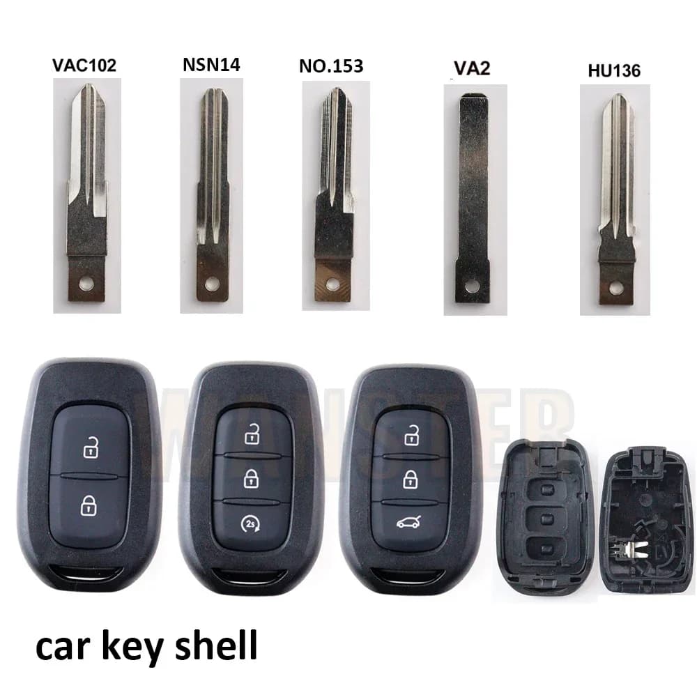 Per Renault Clio 4 Sandero Master 3 Simbolo Trafic Dacia Logan Lodgy Dokker Duster Chiave Dell'automobile Fob Caso Borsette Alloggiamento