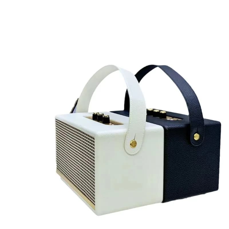 Altoparlante Bluetooth Portatile in Legno per Esterni con Bass Booster Audio Domestico