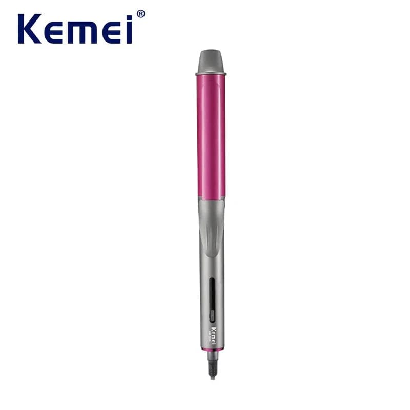 Kemei Iron Curly Hairstyler Long Cane Pumps Versatile Hairstyles Adjustable Heat Settings Women's Hair Blossom with Extended Cane