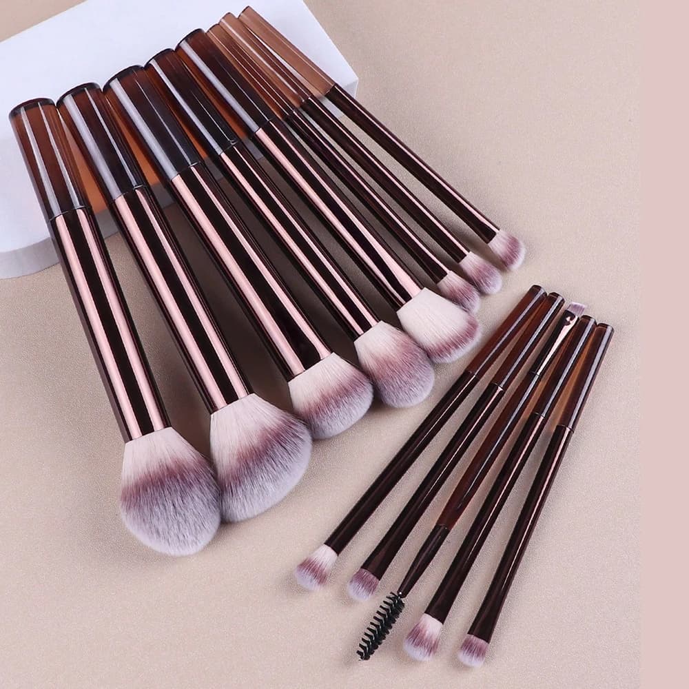 13PCS Makeup Brush Set Foundation Concealer Powder Eyeshadow Blush Brush Kabuki Blending Cosmetic Beauty Tool for Face