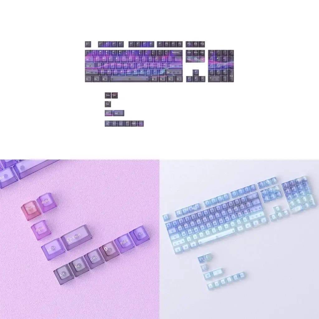115Key Clear Keycap Set For Mechanical Keyboard Color Backlit Support Keycaps