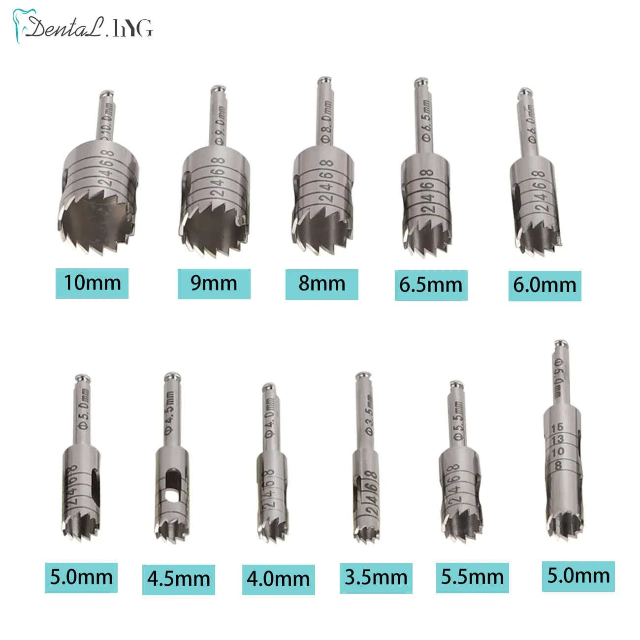 1Pc Impianto Dentale Osso Trephine Trapano Fresa In Acciaio Inox Gingivale Anello Taglierina Odontoiatria Radice Dei Denti Piantare Rimuovere Strumenti