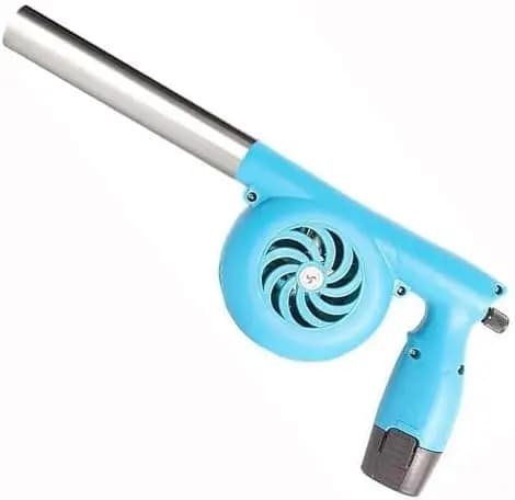 Ventilatore Elettrico per Caminetto KZU - Ventilatore Senza Fili per Barbecue, Campeggio, Accenditore per Carbonella, Con Tubo Prolungato