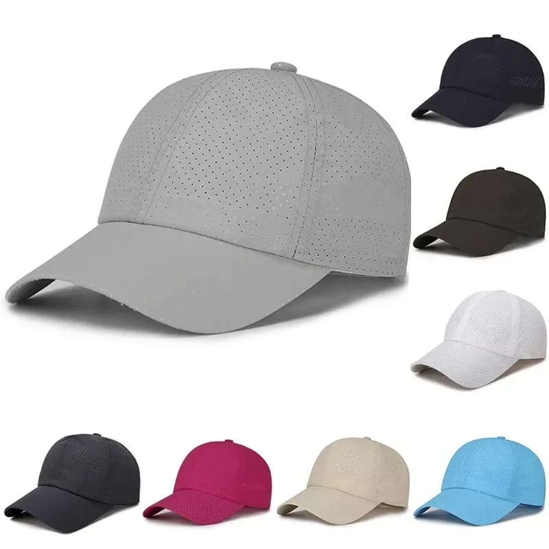 Cappello Estivo a Rete ad Asciugatura Rapida, Traspirante, con Protezione Solare, Regolabile, per Pesca e Baseball, per Uomo e Donna